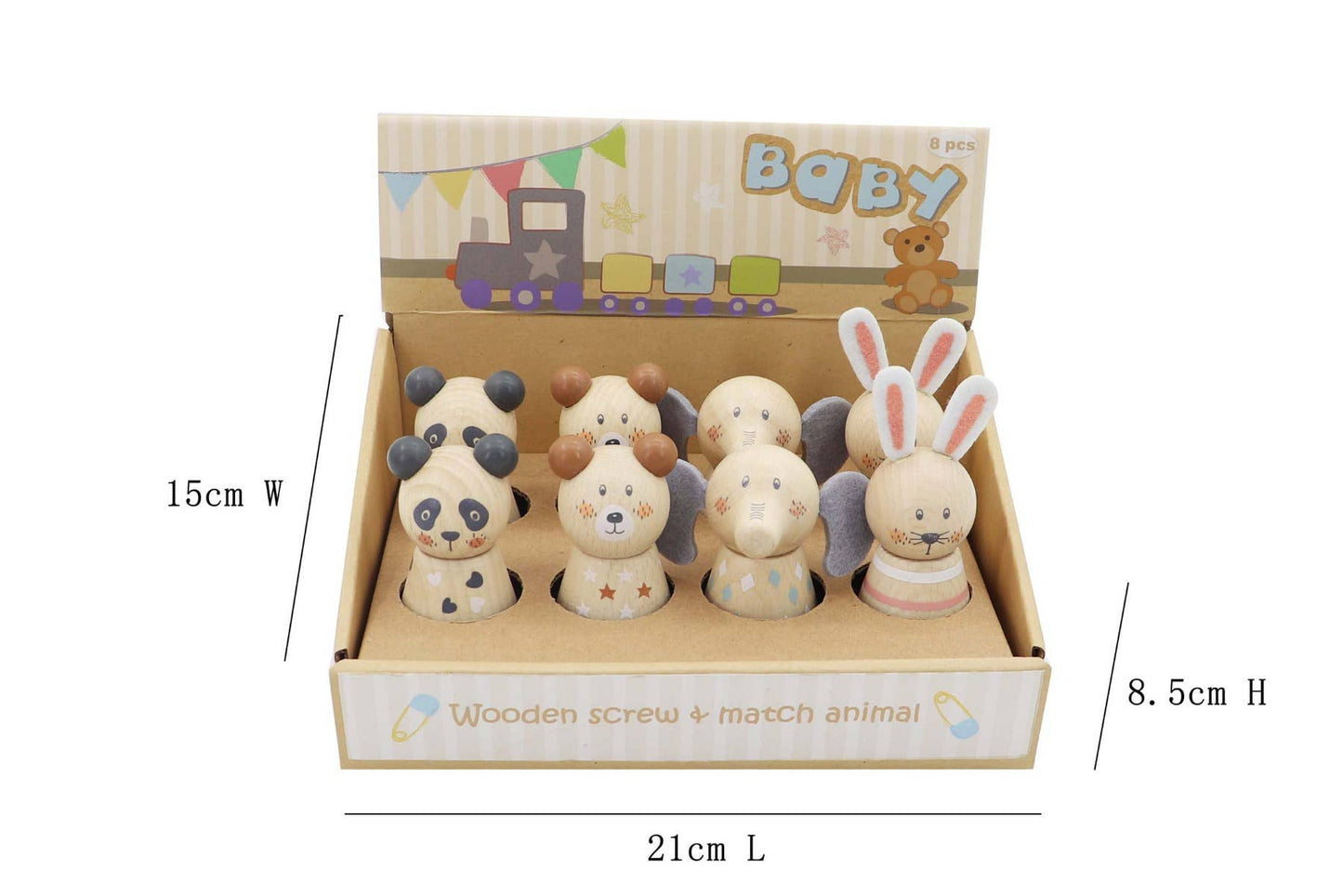 ToysLink - Wooden Screw & Match Animals