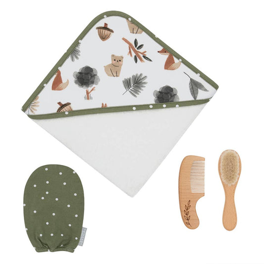 Living Textiles - 4pc Baby Bath Gift Set - Forest Retreat