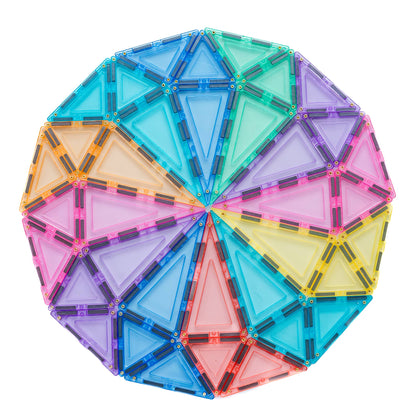 Learn and Grow Toys - Learn & Grow Magnetic Tiles - Pastel Builders Pack (112 Pc)