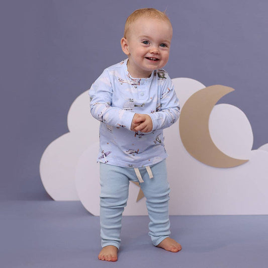 Snuggle Hunny - Baby Blue Organic Pants