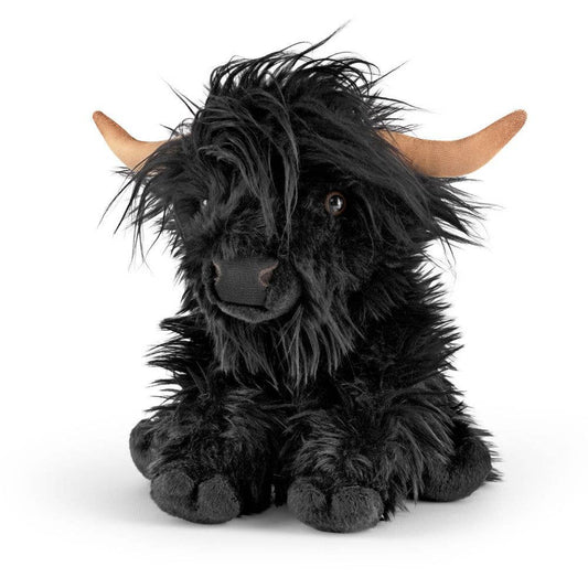 Living Nature Black Highland Cow Large with Sound 30cm