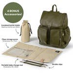 OiOi - Signature Nappy Backpack - Olive Vegan Leather