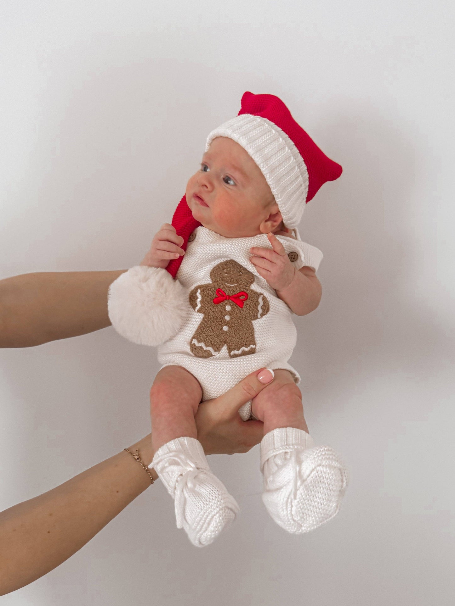 Petite + Co - GINGERBREAD SHERPA ROMPER