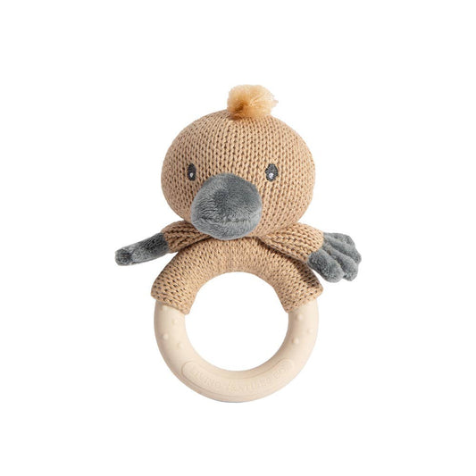 Living Textiles - Ring Rattle - Platypus