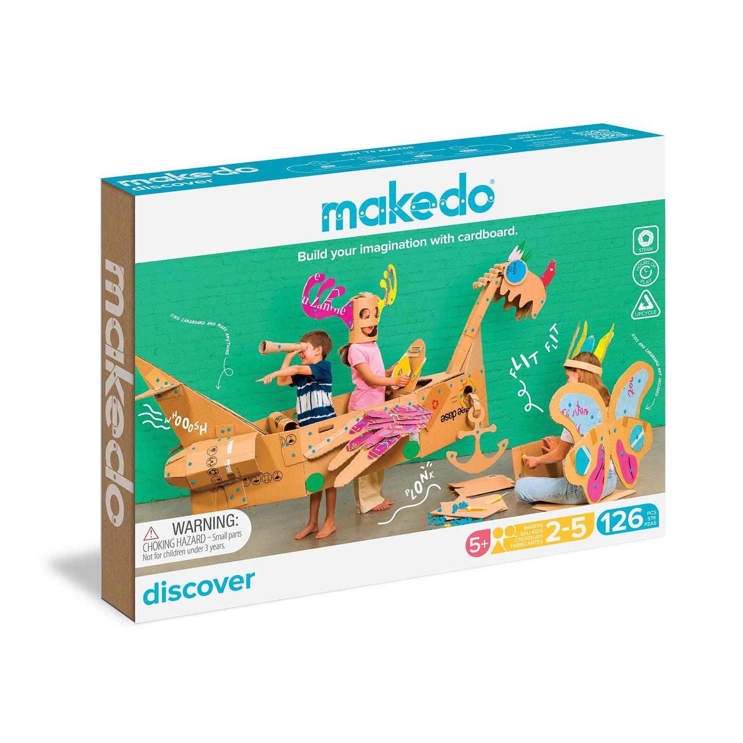 Makedo Australia - Discover Kit | Makedo Cardboard Construction for 2-5 Makers