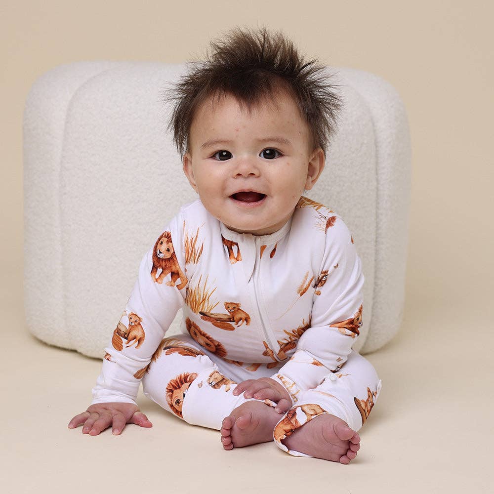 Snuggle Hunny - Lion Organic Snugglesuit Convertible Romper