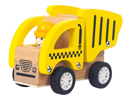 ToysLink - Wooden Pullback Dump Truck
