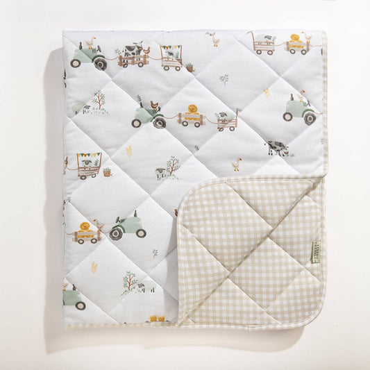 Living Textiles - Cot Comforter - Tractor Ride
