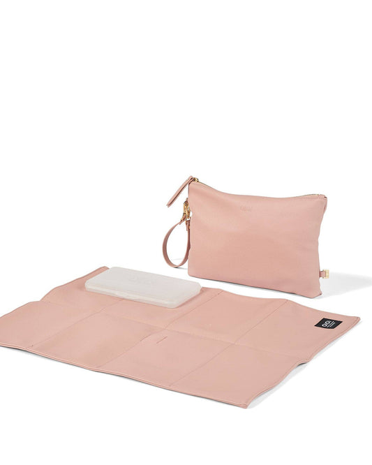 OiOi - Nappy Changing Pouch - Pink Vegan Leather