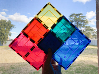 Learn and Grow Toys - Learn & Grow Magnetic Tiles - Large Square Pack (8 Piece)