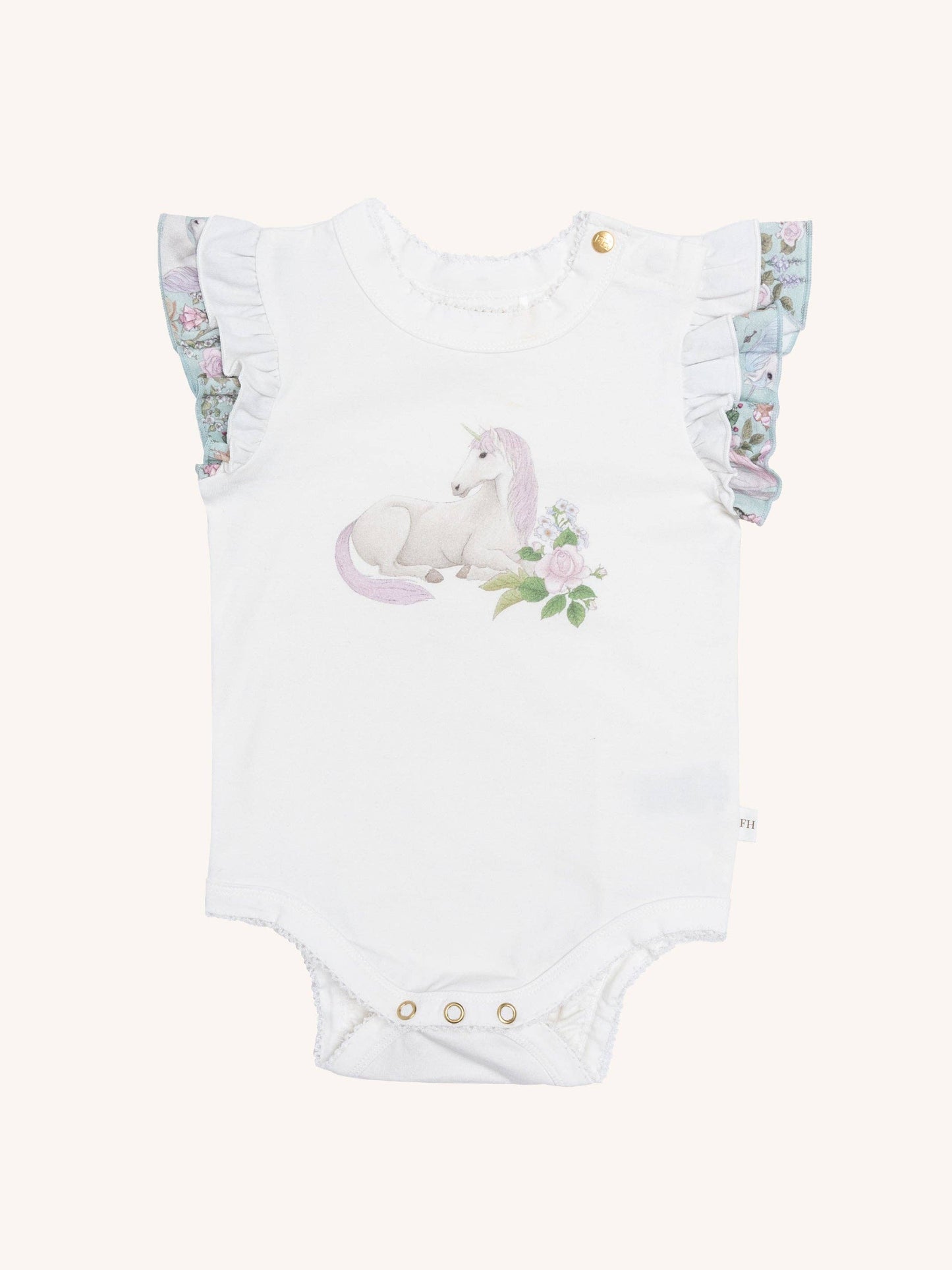 'Gentle Unicorn' Enchanted Bodysuit - Snow