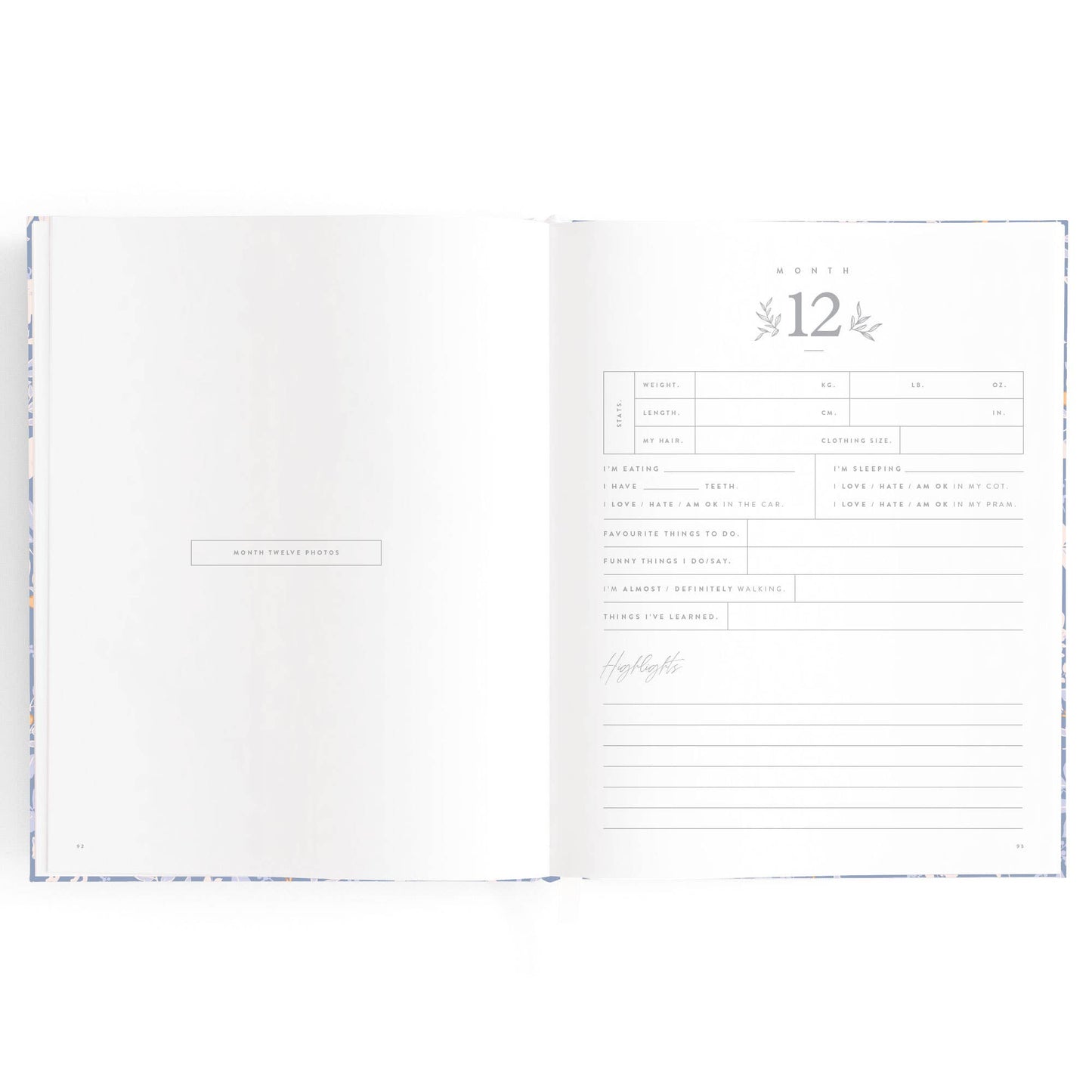 Fox & Fallow - Baby Book Forest Friends Cornflower