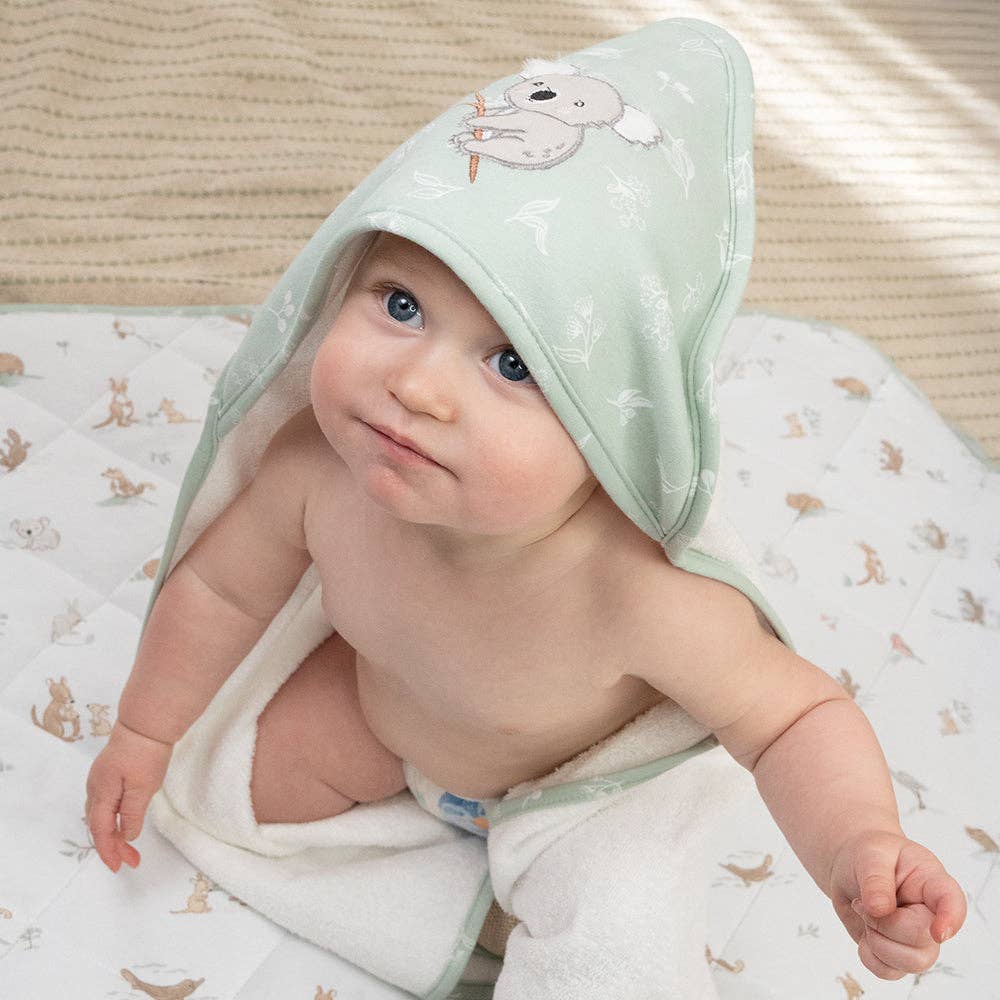 Living Textiles - Organic Hooded Towel - Australiana