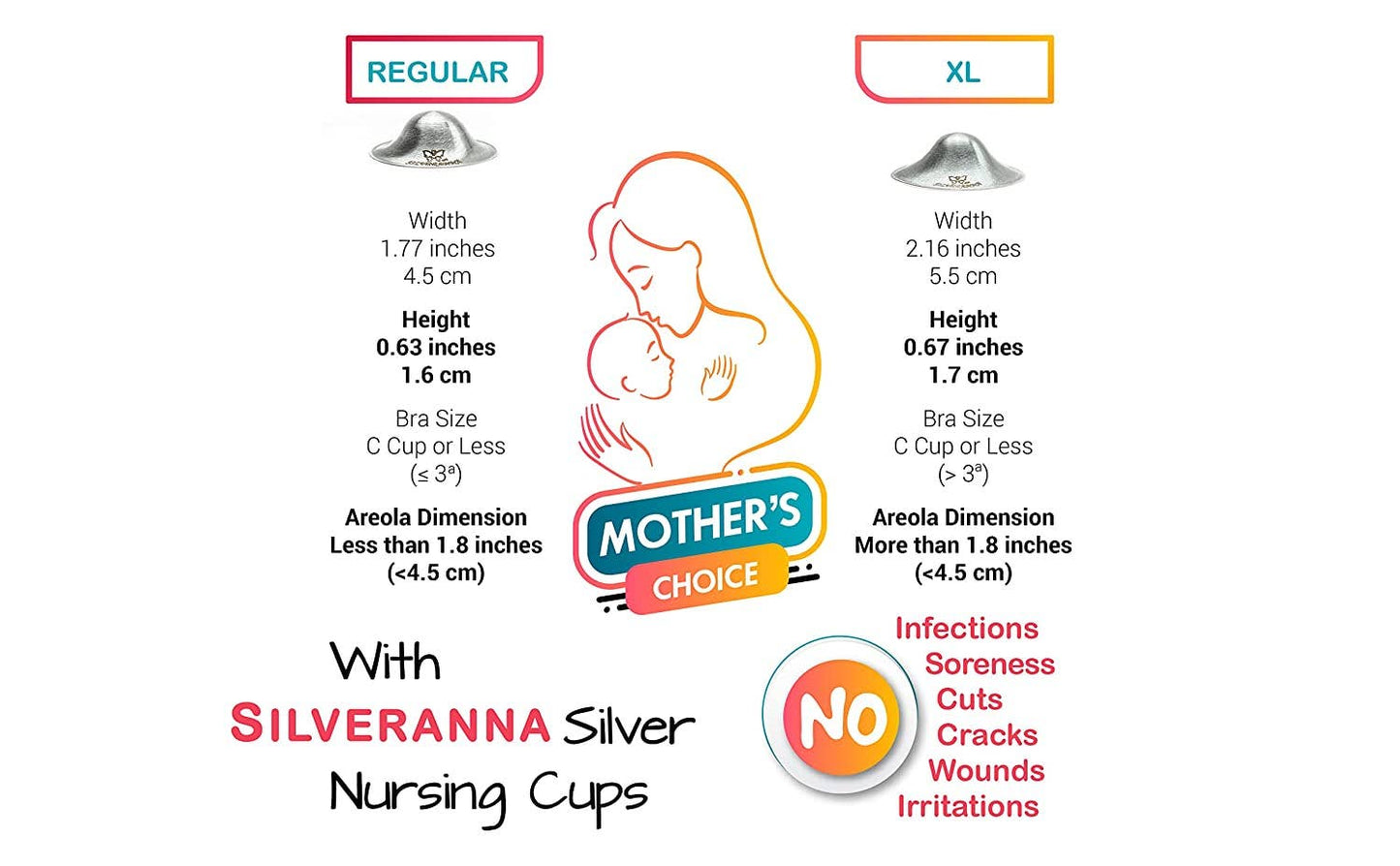 Silveranna Silver Nursing Cups - Silveranna® 925 Silver Nipple Shields