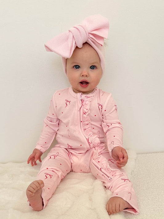 Elke & Indigo - Bamboo/Organic Cotton Growsuit - Candy Christmas