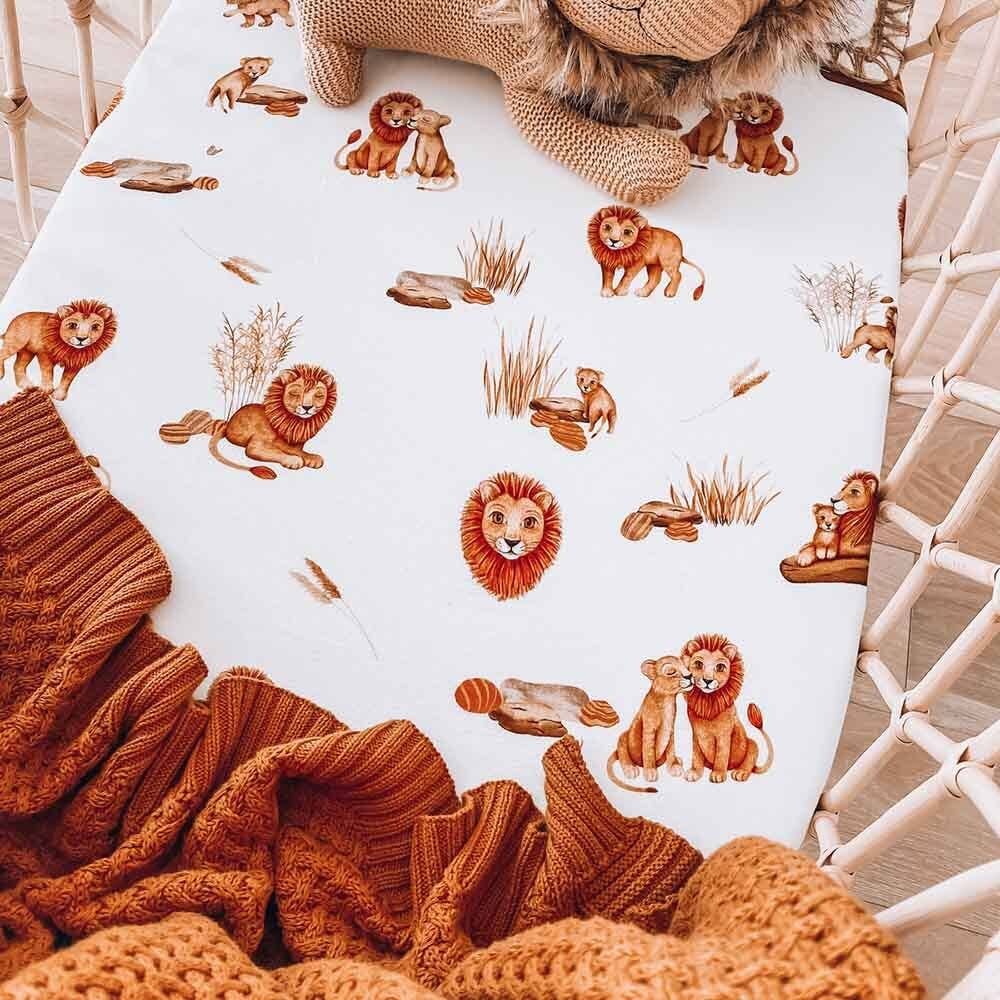 Snuggle Hunny - Lion Bassinet Sheet / Change Pad Cover