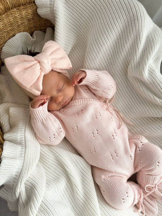 Petite + Co - POINTELLE ROMPER | BABY PINK