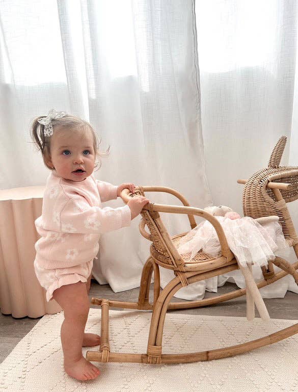 Petite + Co - FLORAL BLOOMERS | BABY PINK