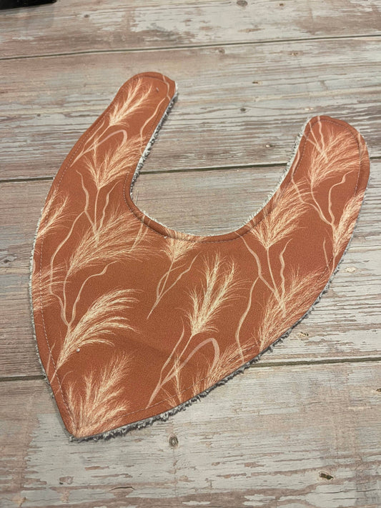 Finished with a Kiss - Dribble Bib, Bandanna Bib, Baby Bib - Dusty Pampas