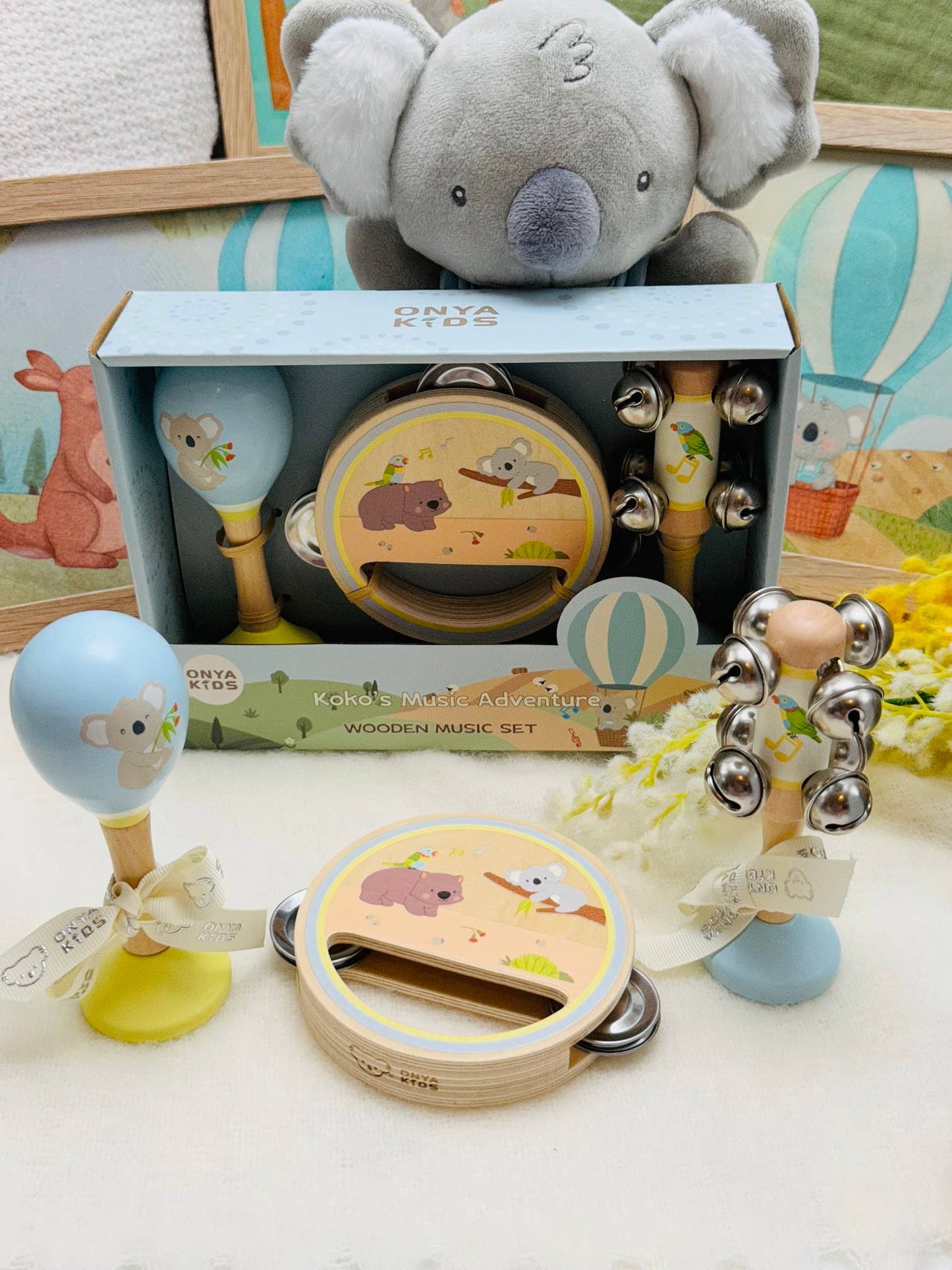 ToysLink - KoKo's Music Adventure Wooden Music 3pcs Set (Koala, rainbow)