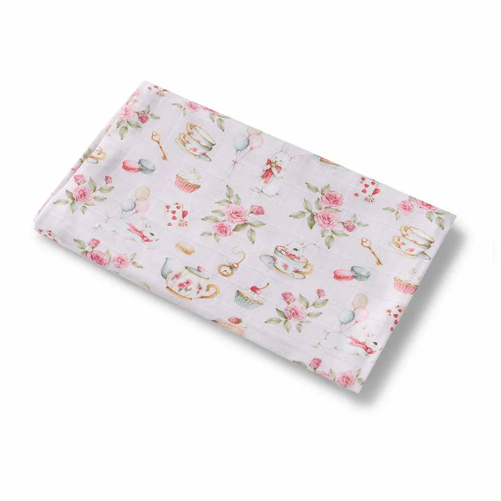 Snuggle Hunny - Alice's Tea Party Organic Muslin Wrap