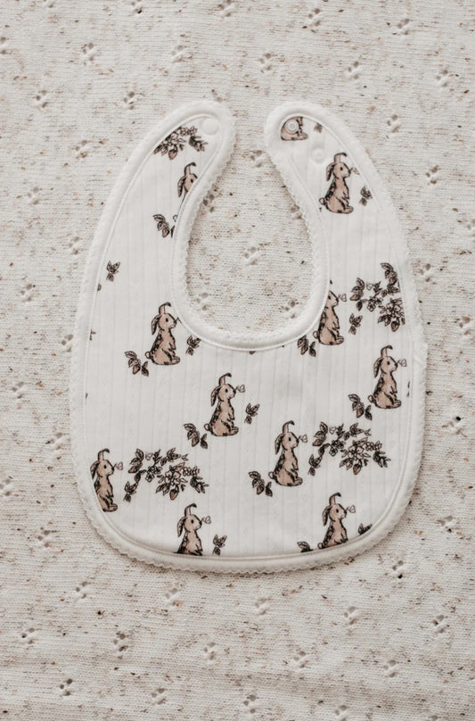 Bencer and Hazelnut Pointelle Bunny Bib