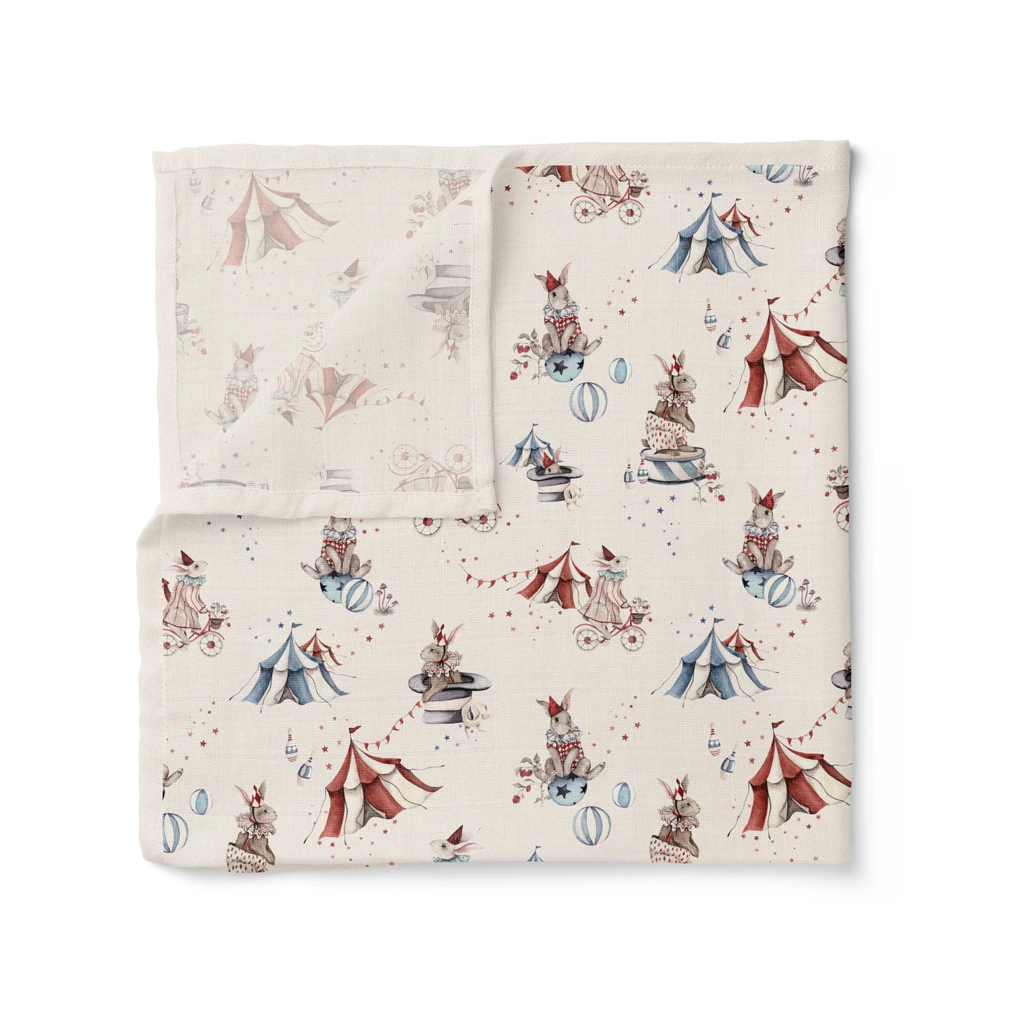 Confetti Kidz - Circus Bunnies Organic Muslin Swaddle