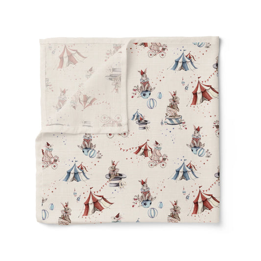 Confetti Kidz - Circus Bunnies Organic Muslin Swaddle