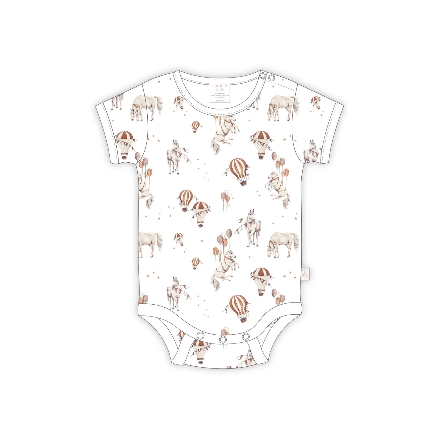 Confetti Kidz - Sky Stallion Bamboo Bodysuit
