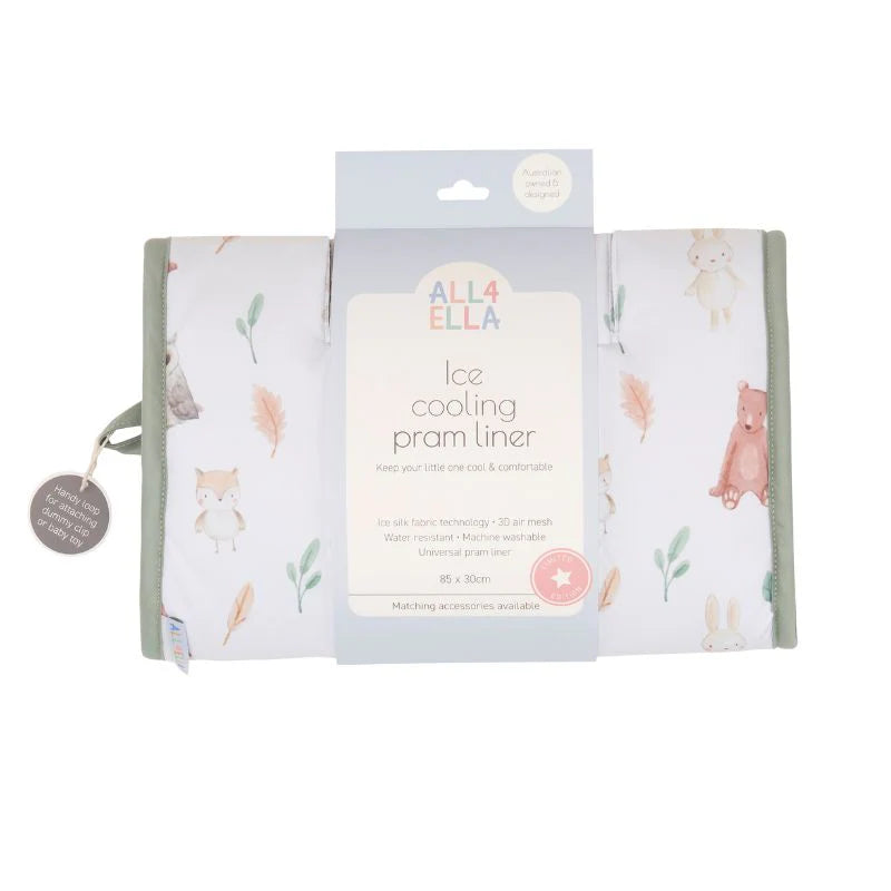 All4Ella - Ice Cooling Pram Liner - Forest Friends