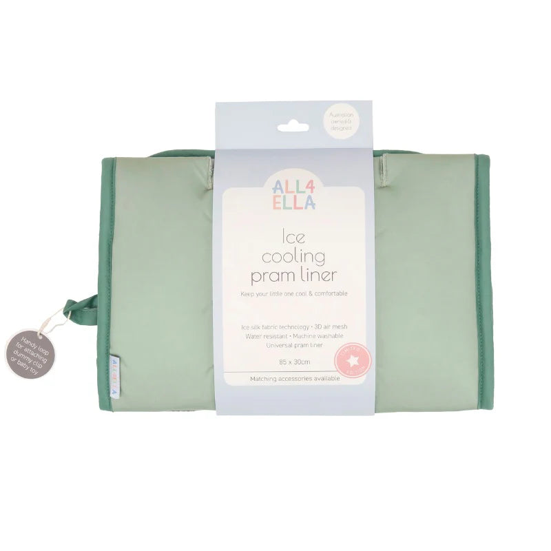 All4Ella - Ice Cooling Pram Liner - Sage
