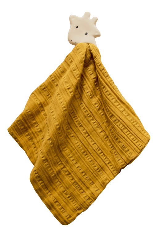 Giraffe Rubber Teether with muslin Comforter