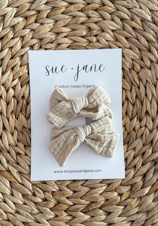Sue + Jane - Organic Cotton Bows