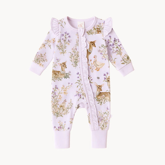 Confetti Kidz - Enchanted Gardens Bamboo Zipsuit