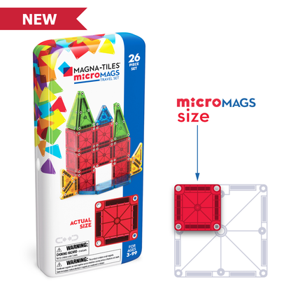 MAGNA-TILES - MICROMAGS TRAVEL SET - 26 PIECE SET