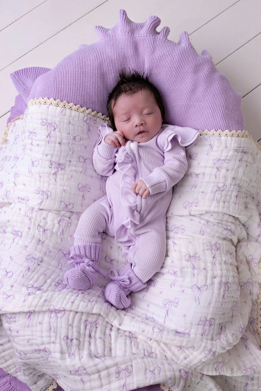 Confetti Kidz - Lilac Waffle Zipsuit