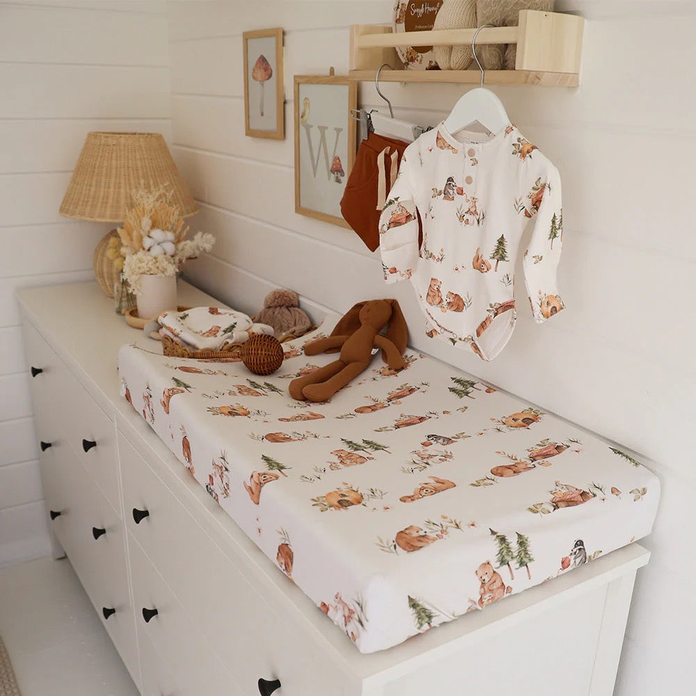 Bears Organic Bassinet/Change Pad Cover