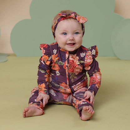 Sienna Snugglesuit Convertible Romper with Frill Sleeve