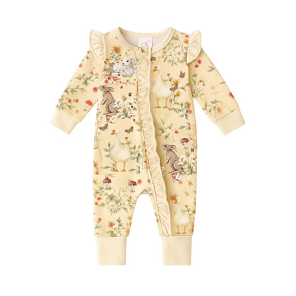 Confetti Kidz - In the Meadow Bamboo Zipsuit