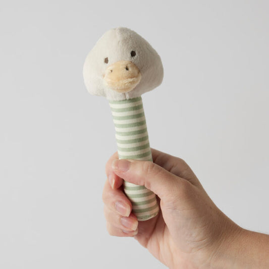 Jiggle & Giggle - Stripe Duck Rattle