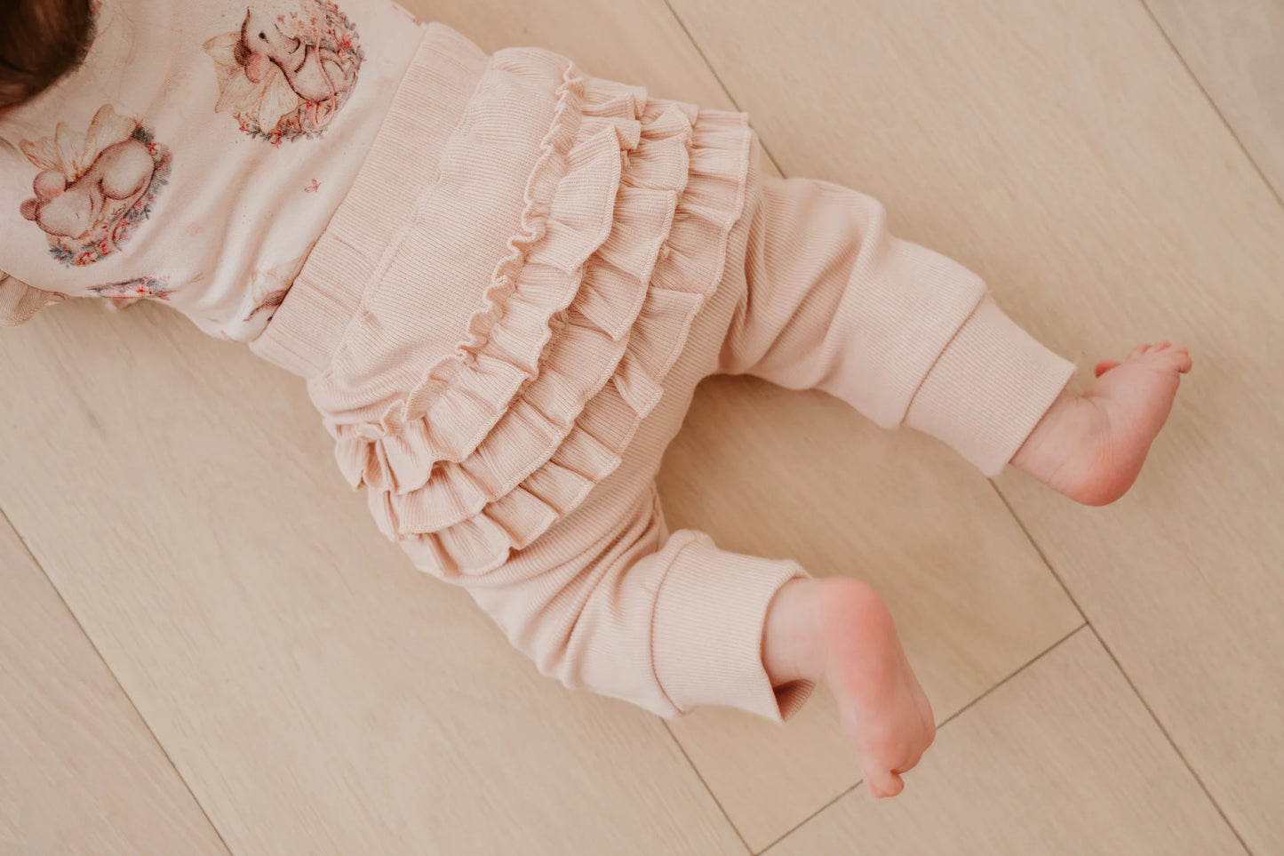 Frilly Slouch Pants - Rose
