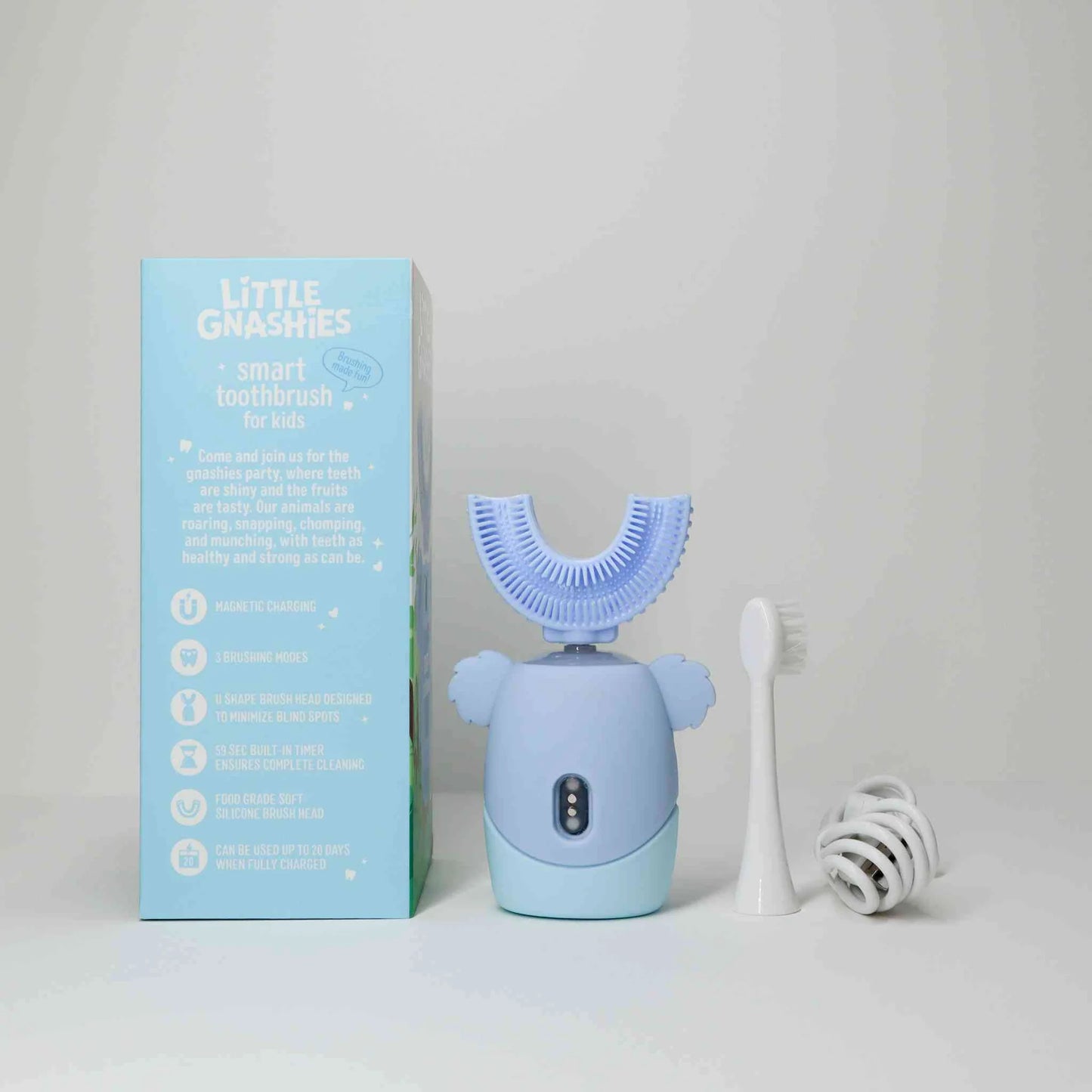 Little Gnashies - U Shaped Electric Toothbrush - Blue