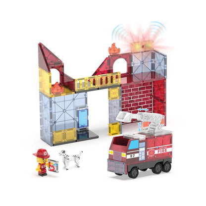 MAGNA-TILES - FIRE STATION - 50 PIECE