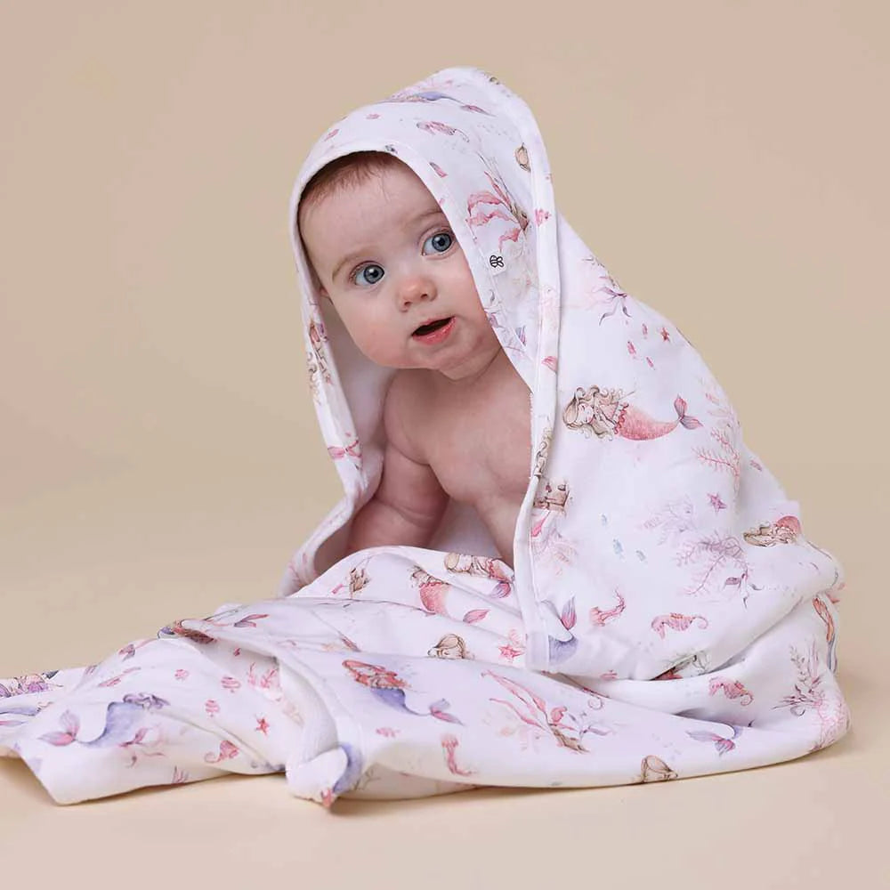 Snuggle Hunny - Mermaid Organic Hooded Baby Towel
