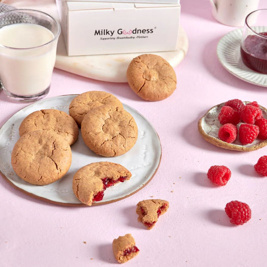 Milky Goodness Lactation Cookies - Raspberry (Dairy and Soy Free)