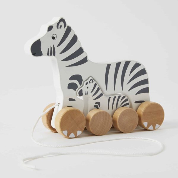 Pull Along Zebra & Baby - Zookabee