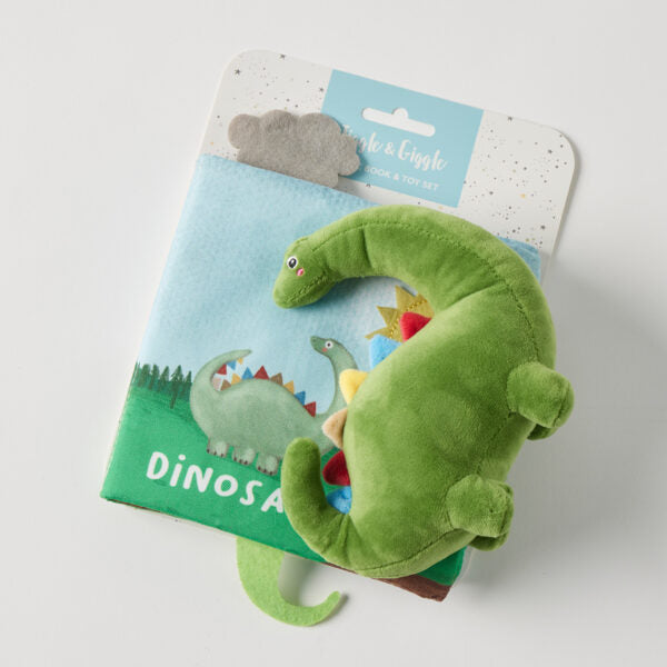 Jiggle & Giggle - Dinosaurs Activity Fabric Book & Toy Set