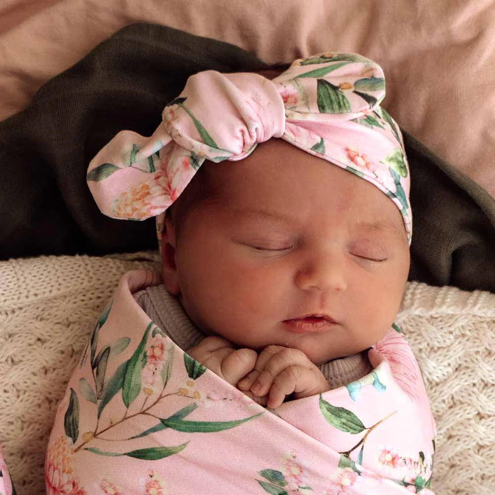 Snuggle Hunny - Pink Wattle Organic Topknot