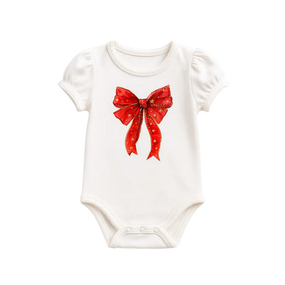 Confetti Kidz - Ruby Star Coquette Bow Bamboo Bodysuit