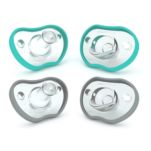 Flexy Pacifier - 4 Pack - Teal / Grey